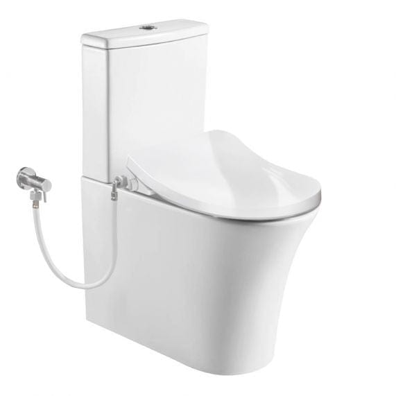 Plumbline Toilets & Bidets Reflex Rimless Back to Wall Toilet Suite with Bidet Seat