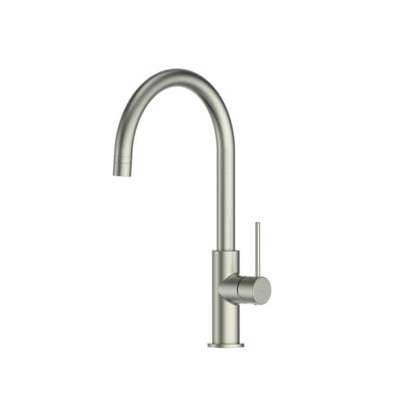Greens Kitchen Tap Greens Maci Gooseneck Sink Mixer | Brushed Nickel