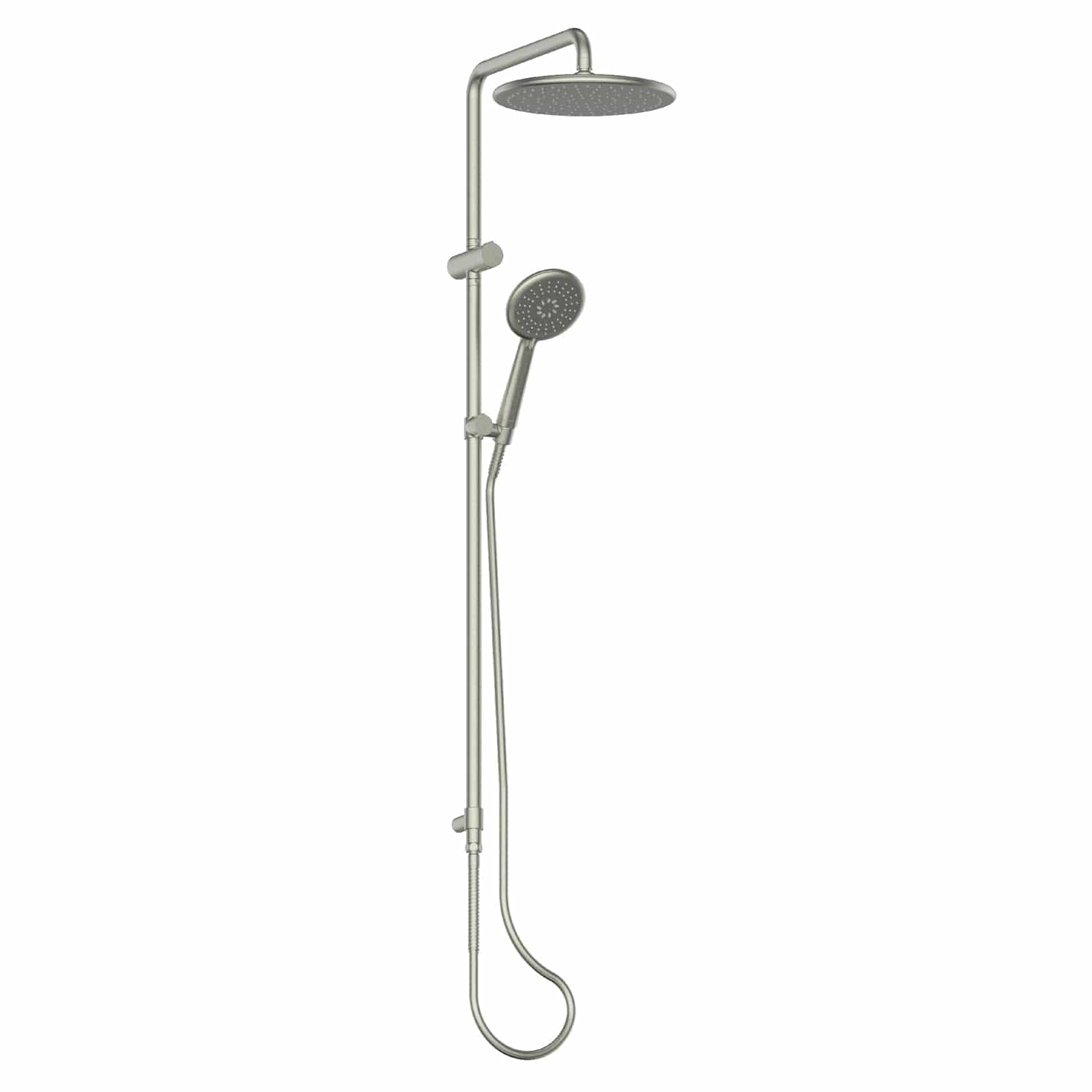 Greens shower Greens Astro II Twin Rail Shower | Brushed Nickel