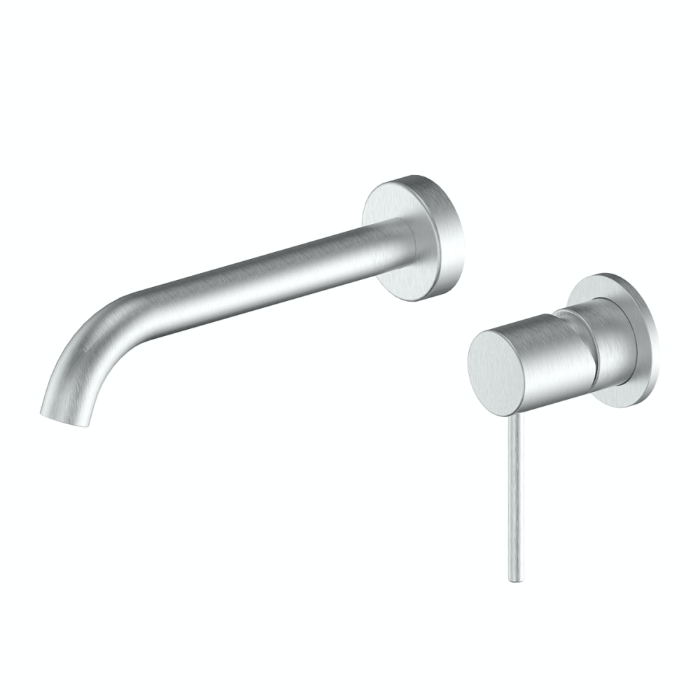 Greens Basin Tap Greens Gisele Wall Basin Mixer | Brushed Stainless