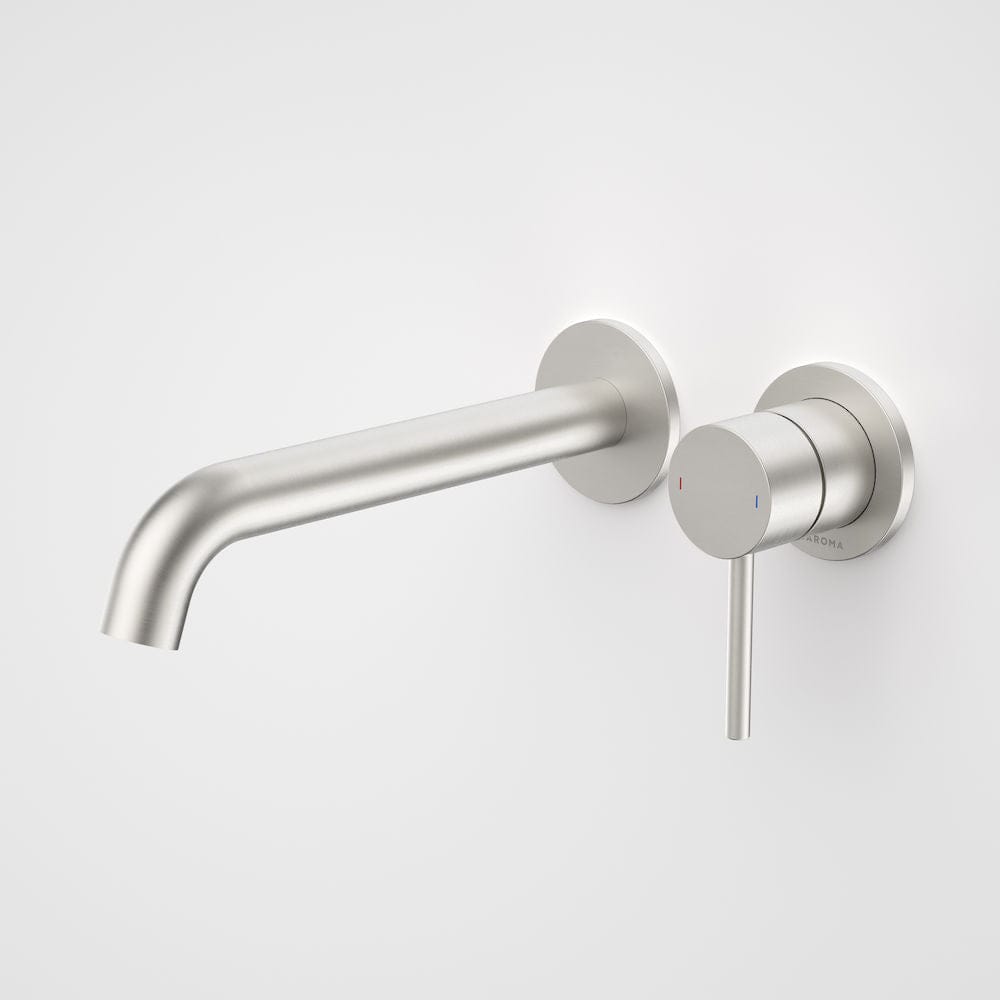 Caroma Basin Tap Caroma Liano II Wall Basin/Bath Mixer 210mm | Brushed Nickel