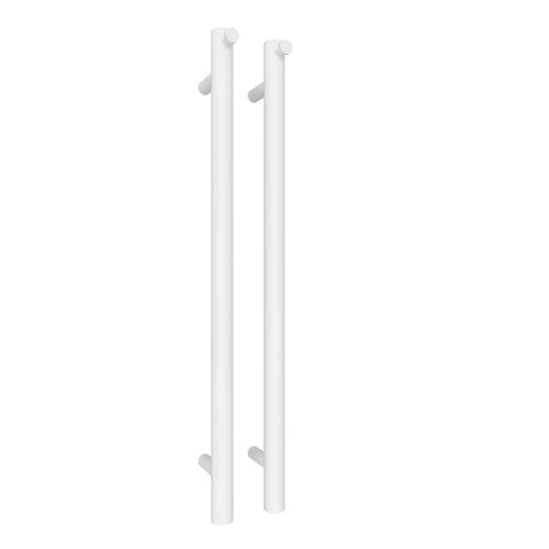 Newtech Heated Towel Ladder Newtech Polo Vertical Heated Towel Rail 1100mm | Matte White With LT050 (20-70 Watts) Transformer