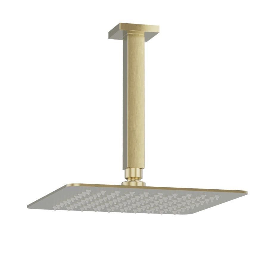 Progetto shower Como Square Ceiling Mount Rainhead | Brushed Brass
