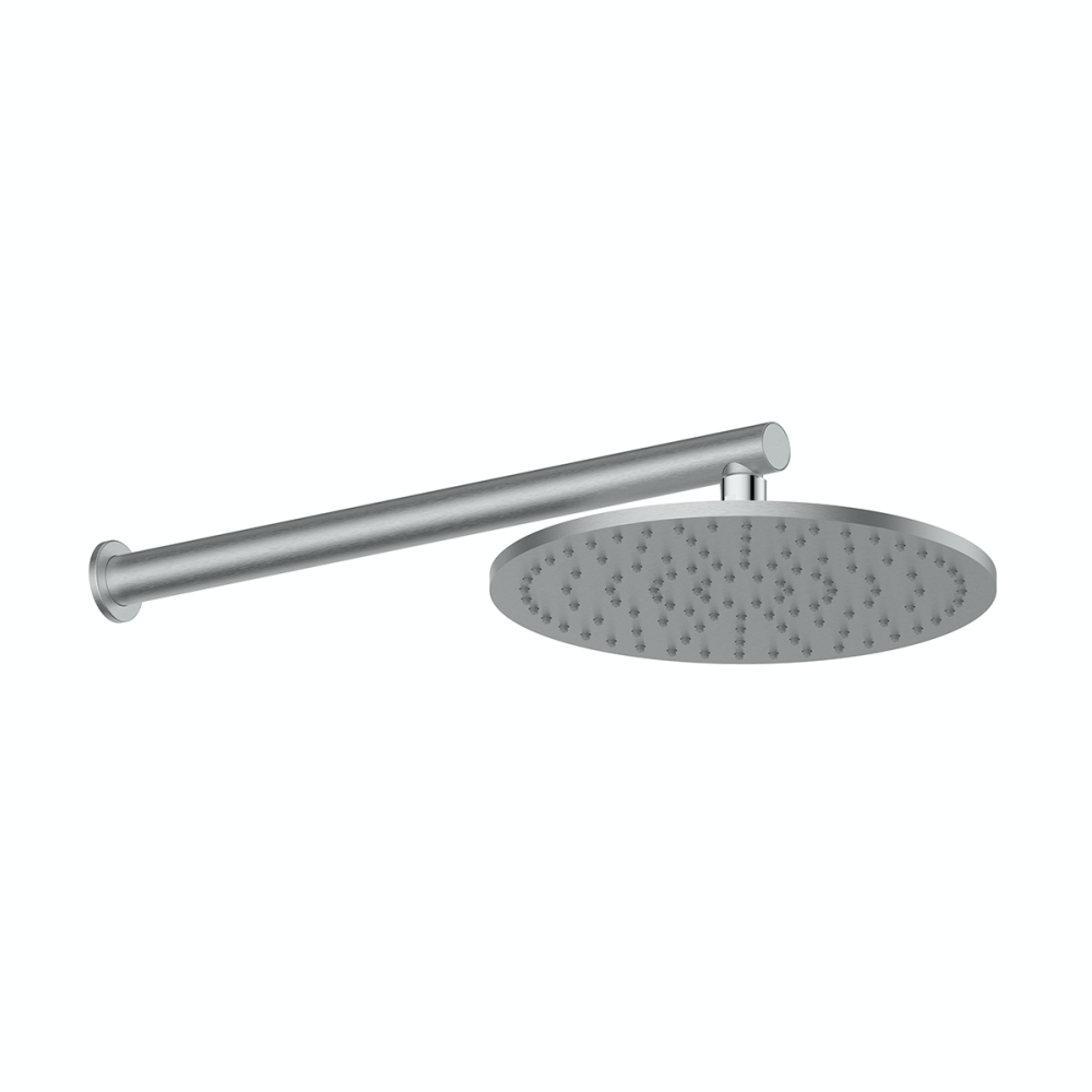 Greens shower Greens Textura Wall Shower 250mm | Brushed Stainless