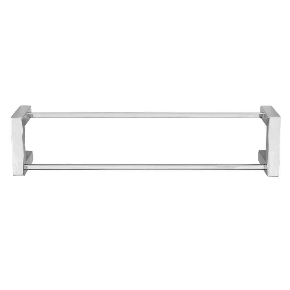Tranquillity Towel Rail Tranquillity Square Double Towel Rail 675mm | Polished Stainless