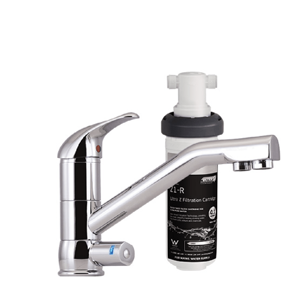 Puretec Filter Tap Puretec Tripla T2 Triple Action LED Kitchen Mixer + Mains Water Filter | Chrome