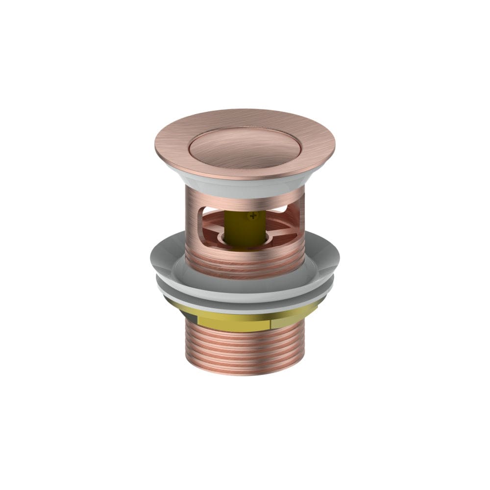 Greens Pop Up Waste Greens Bath Pop Up Waste 40mm | Brushed Copper With Overflow