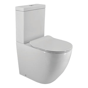 Plumbline Toilet Suite Zen Rimless Overheight Back to Wall Toilet Suite with Slim Seat