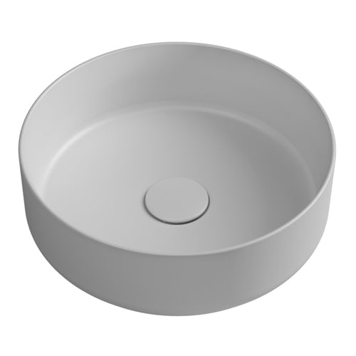Newtech Basin Newtech Toni Round Vessel Basin | Matte White With Pop Up Waste