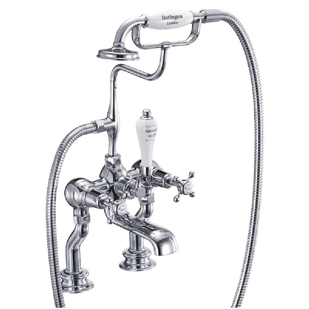 Burlington Bath Tap Burlington Claremont Regent Deck Mounted Bath/Shower Mixer | Chrome