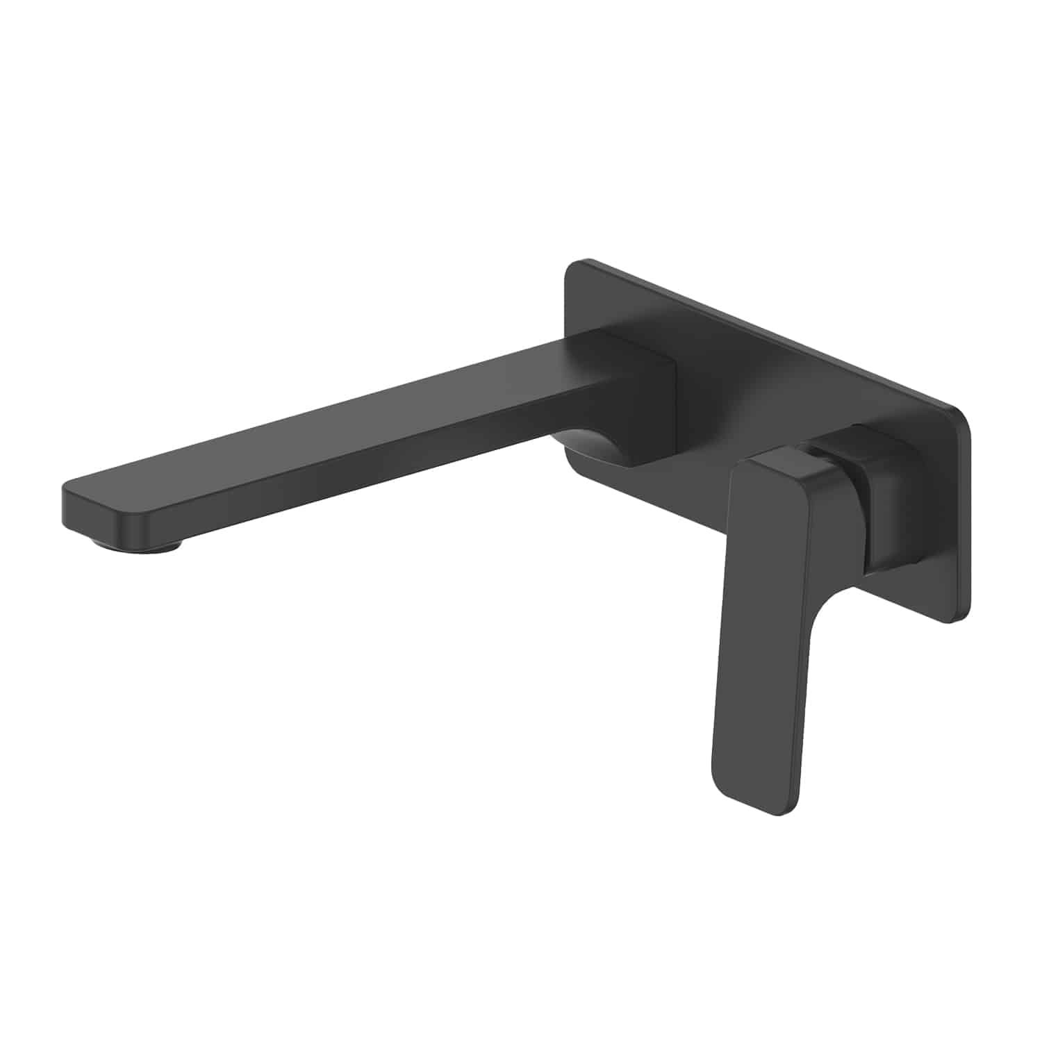 Greens Basin Tap Greens Swept Wall Basin Mixer with Faceplate | Matte Black