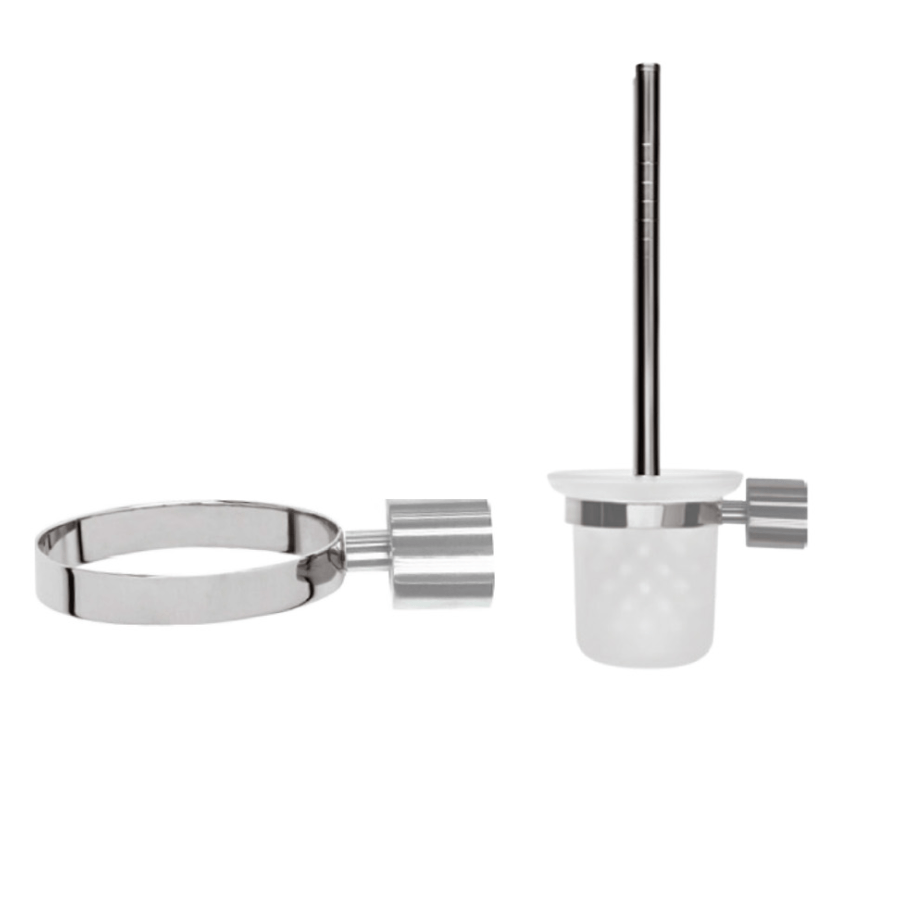 Tranquillity Bathroom Accessories Tranquillity Round Toilet Brush Holder | Polished Stainless