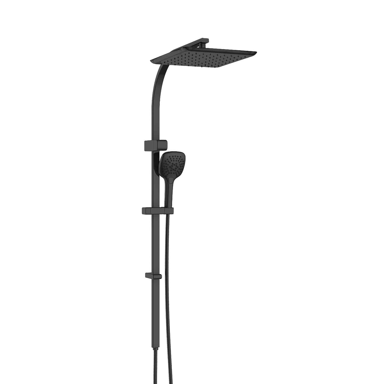 Greens shower Greens Swept AirFlo Twin Rail Shower | Matte Black