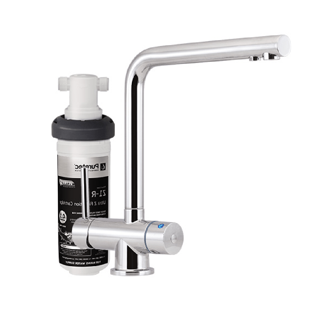 Puretec Filter Tap Puretec Tripla T6 Triple Action LED Kitchen Mixer + Mains Water Filter | Chrome