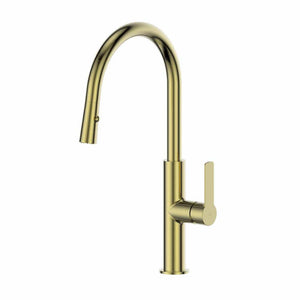 Greens Kitchen Tap Greens Astro II Pull Down Sink Mixer | Brushed Brass