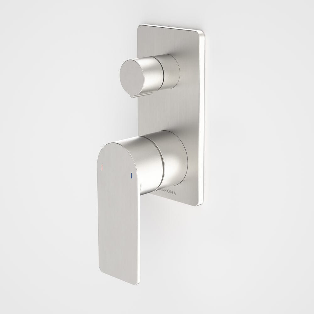 Caroma Shower Mixer Caroma Urbane II Rectangular Shower Mixer with Diverter | Brushed Nickel