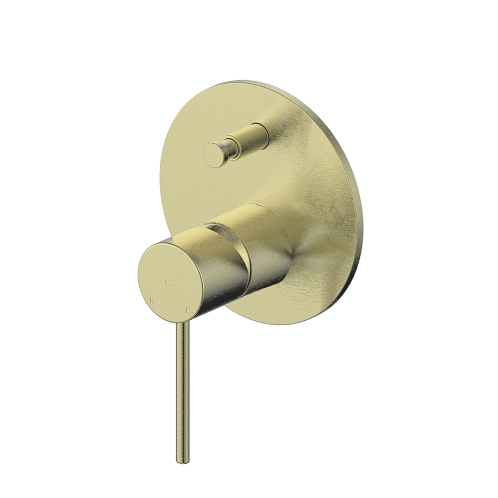 Greens Shower Mixer Greens Gisele Shower Mixer with Diverter | Brushed Brass