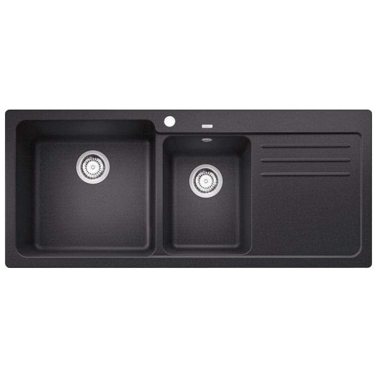 Blanco Granite Sink Blanco Silgranit Naya 8 S Double Sink with Drainer | Anthracite