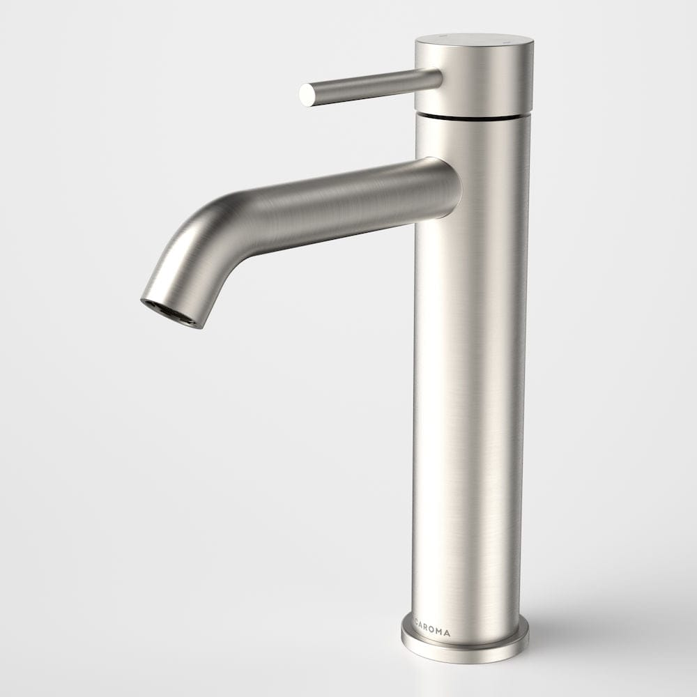 Caroma Basin Tap Caroma Liano II Mid Tower Basin Mixer | Brushed Nickel