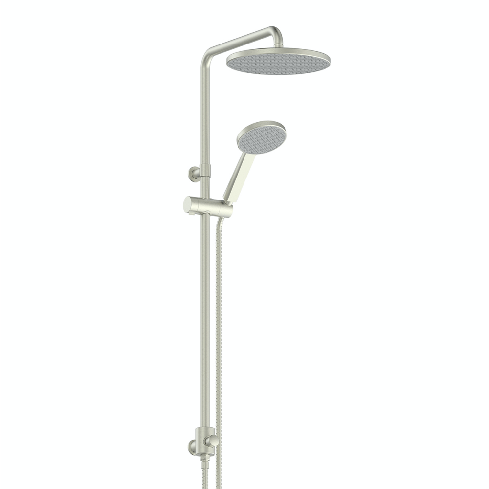 Greens shower Greens Glide RainBoost Twin Rail Shower | Brushed Nickel