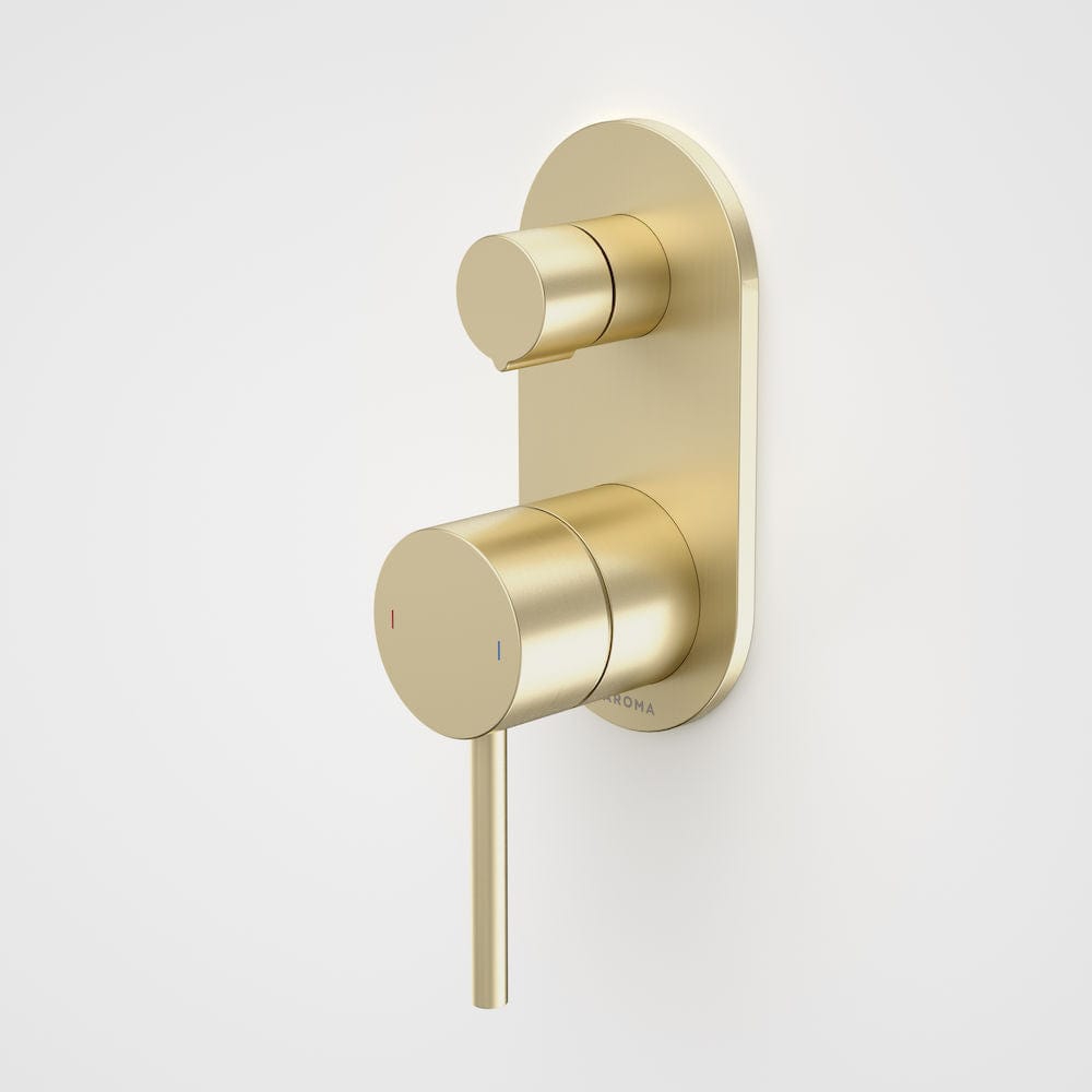 Caroma Shower Mixer Caroma Liano II Bath/Shower Mixer with Diverter | Brushed Brass