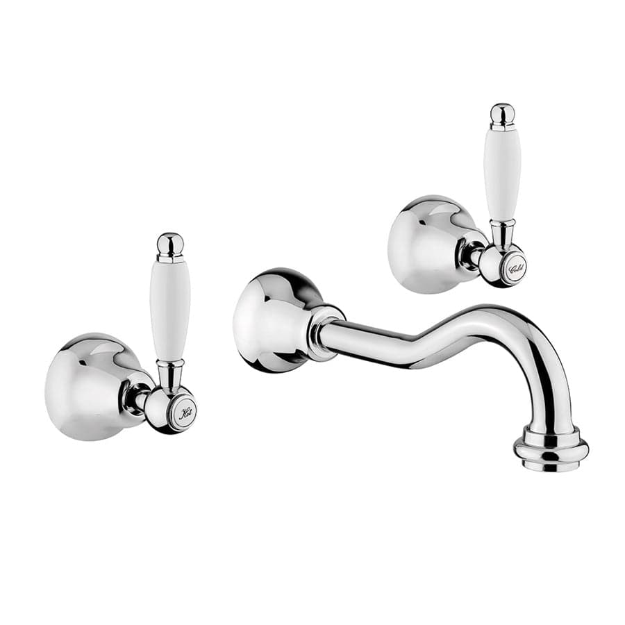 Plumbline Basin Tap McKinley Consort 3 Hole Wall Mount Basin Mixer | Chrome