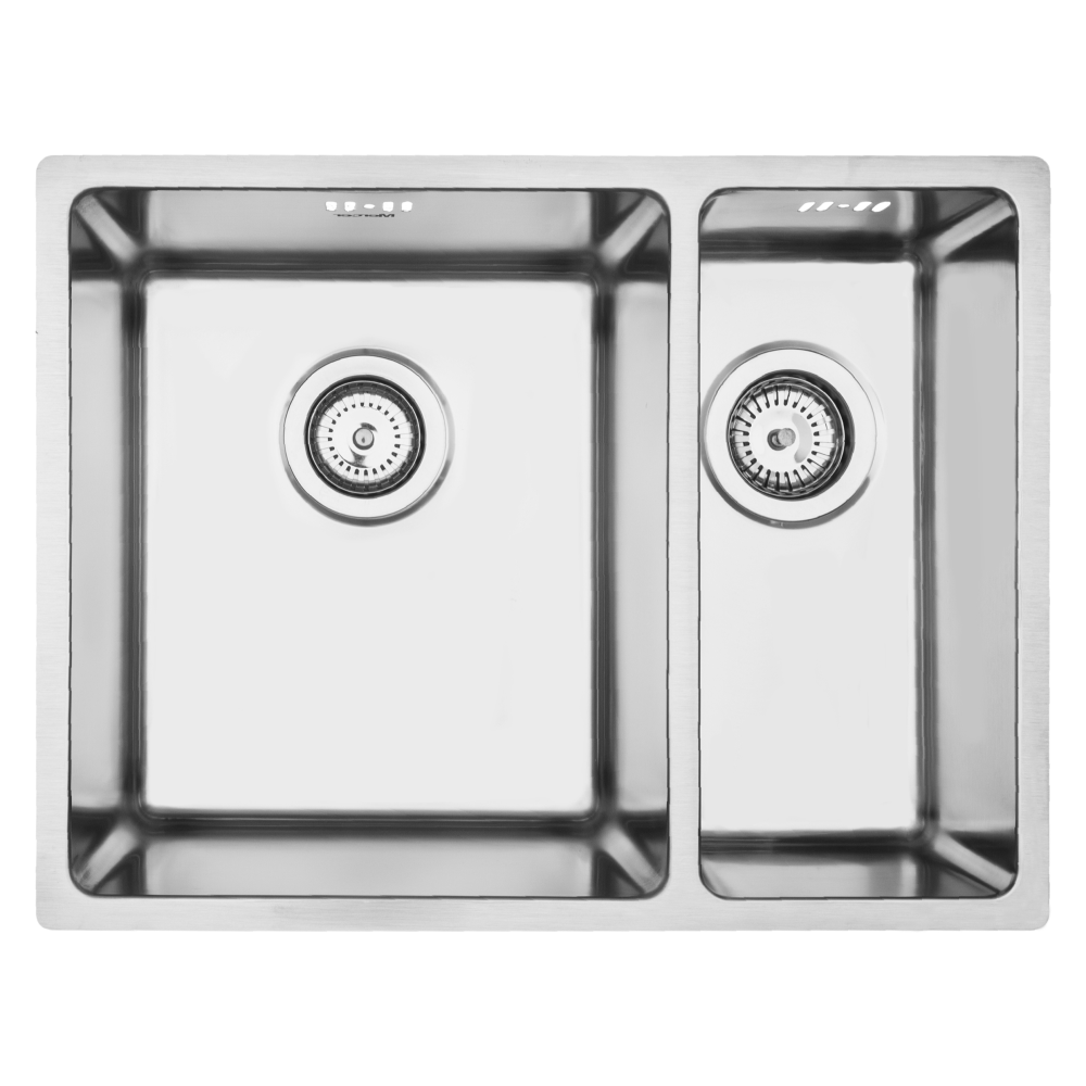 Acero Stainless Steel Sink Mercer Pressato 340/180 Double Sink