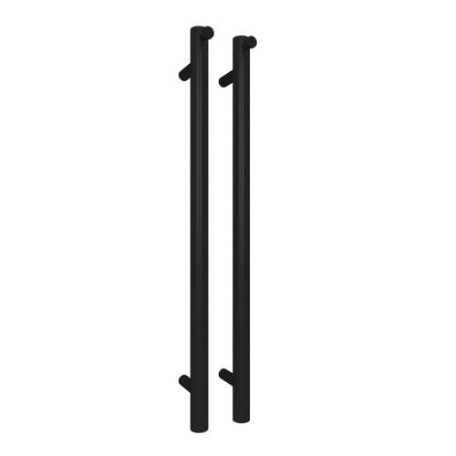 Newtech Heated Towel Ladder Newtech Polo Vertical Heated Towel Rail 1100mm | Matte Black With LT050 (20-70 Watts) Transformer