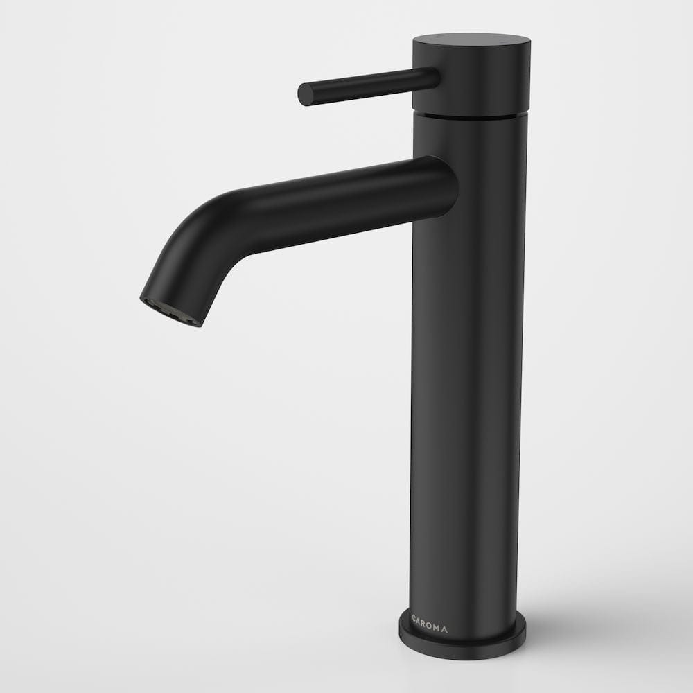 Caroma Basin Tap Caroma Liano II Mid Tower Basin Mixer | Matte Black