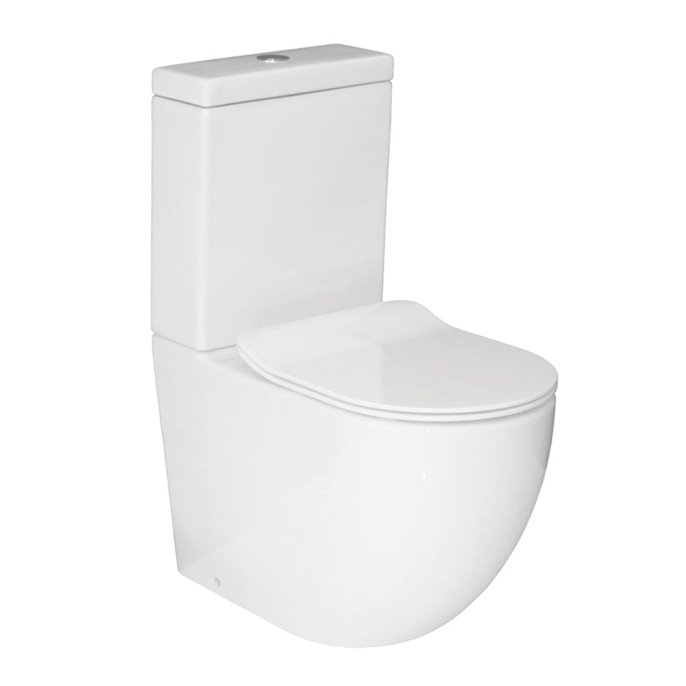 Plumbline Toilet Suite Zen Rimless Back to Wall Toilet Suite with Slim Seat