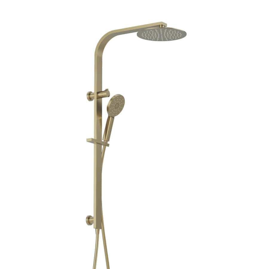Progetto shower Como Round Shower Column | Brushed Brass