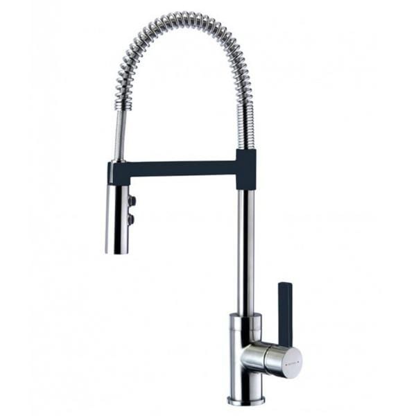 Methven Kitchen Tap Methven Gaston Spring Pull Down Twin Function Sink Mixer | Brushed Chrome & Matte Black