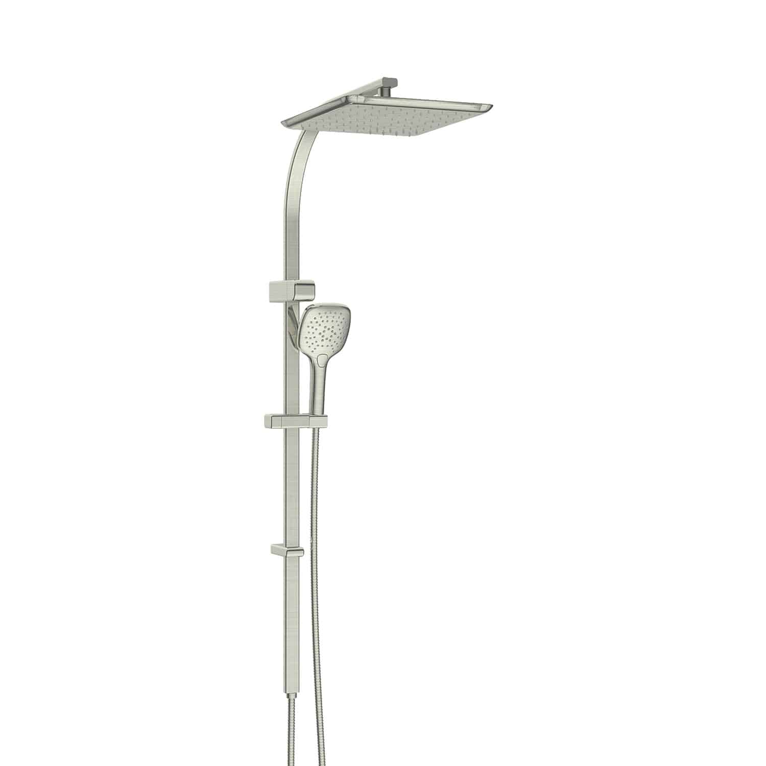 Greens shower Greens Swept AirFlo Twin Rail Shower | Brushed Nickel