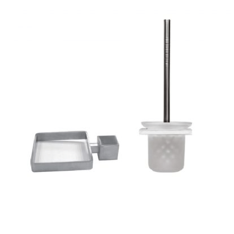 Tranquillity Bathroom Accessories Tranquillity Square Toilet Brush Holder | Polished Stainless