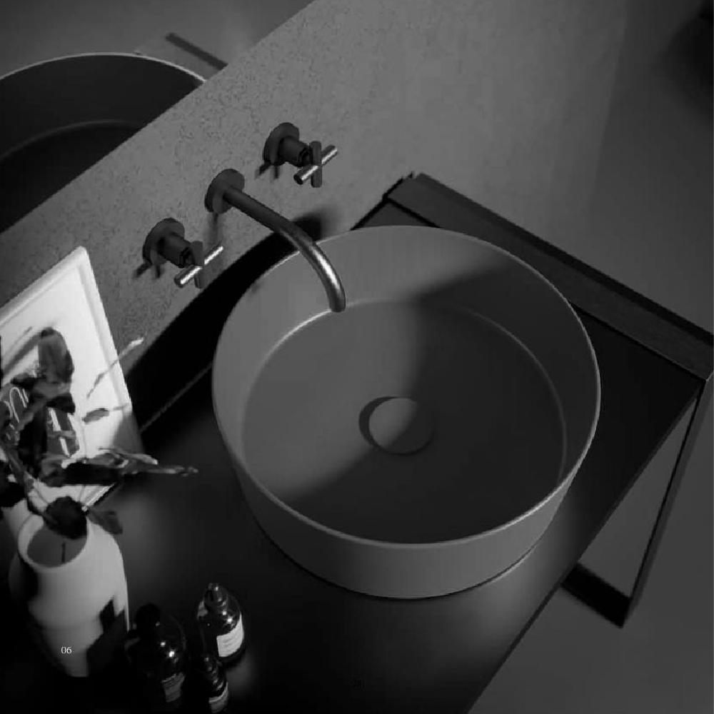 Bath & Co Basin Michel César Happy Hour Slim Counter Top Basin | Anthracite