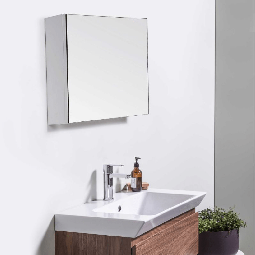 Bath & Co Mirror Michel César Cube 500 Mirror Cabinet | 1 Door & 1 Shelf