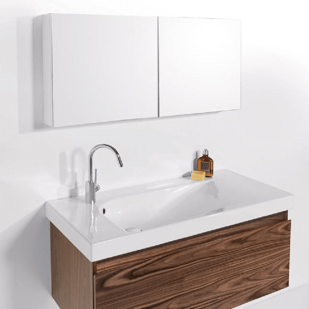Bath & Co Mirror Michel César Cube 1000 Mirror Cabinet | 1 Door & 1 Shelf