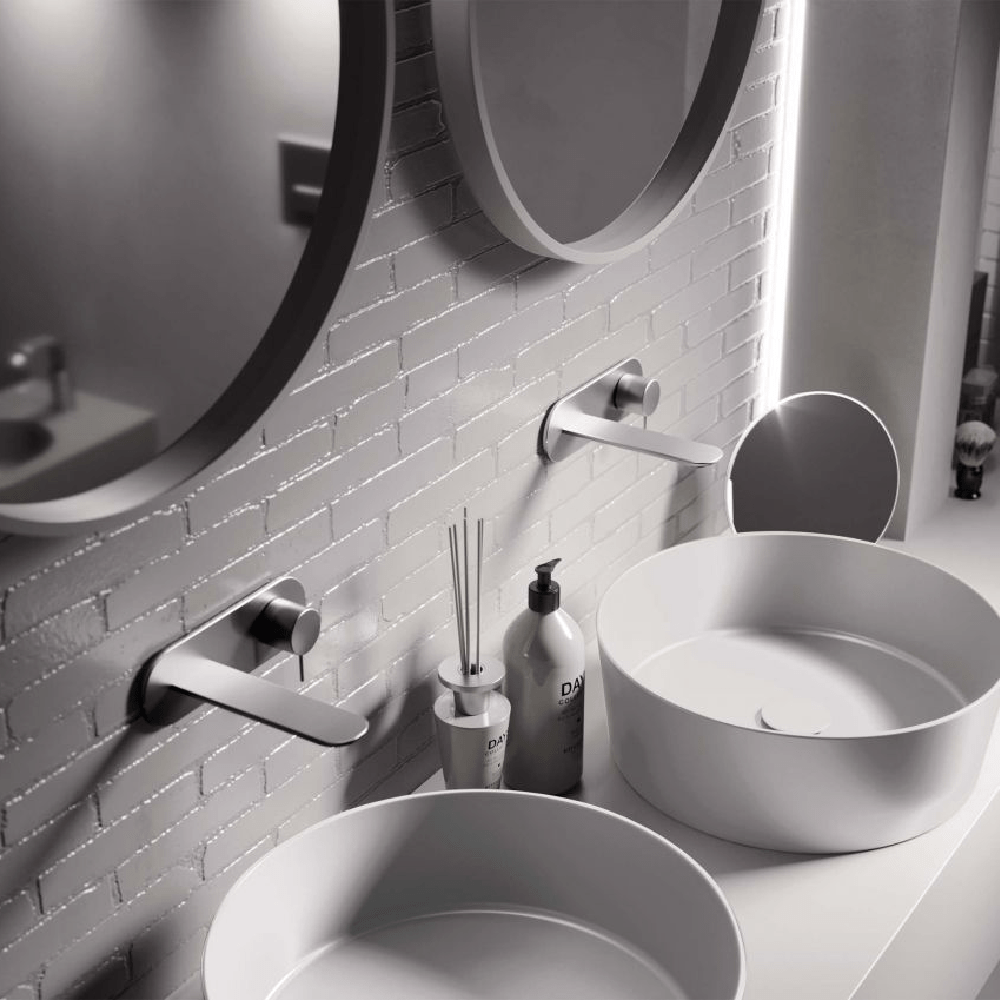 Bath & Co Basin Michel César Happy Hour Slim Counter Top Basin | Matte White