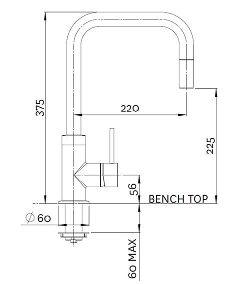 Methven Kitchen Tap Methven Minimalist Urban Pull Out Sink Mixer | Chrome
