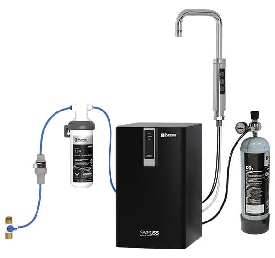 Puretec Filter Tap | Puretec Sparq S5 Filtered Sparkling + Chilled + Ambient Water Tap | Chrome