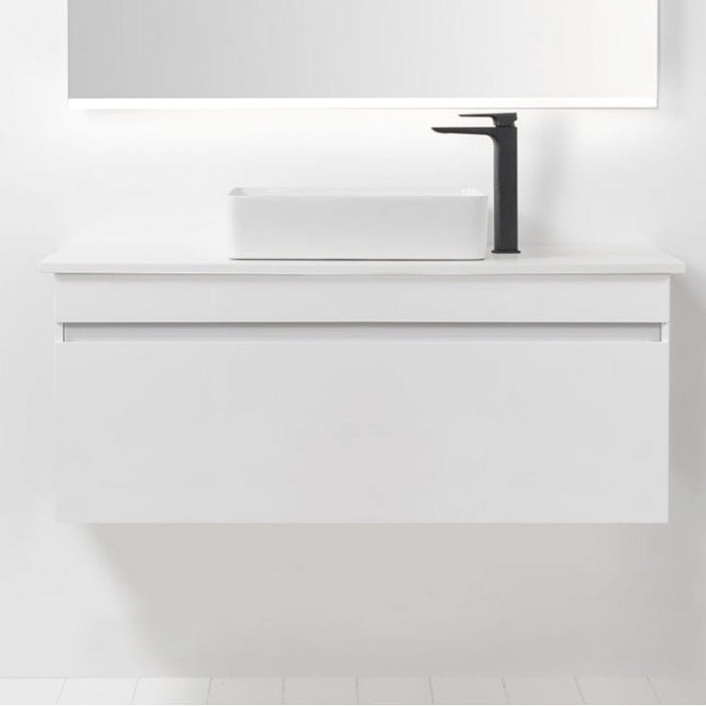 Bath & Co Vanity VCBC Soft Solid Surface 1200 Wall Vanity | 1 Basin + 1 Drawer