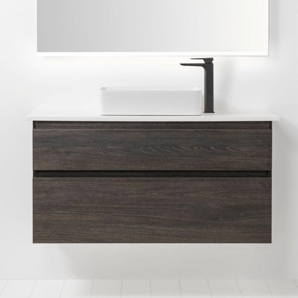 Bath & Co Vanity VCBC Soft Solid Surface 1200 Wall Vanity | 1 Basin + 2 Drawers