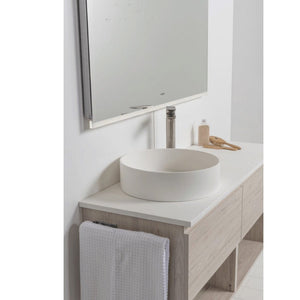 Bath & Co Vanity VCBC Soft Solid Surface 1550 Wall Vanity | 2 Basins, 2 Drawers + Shelves