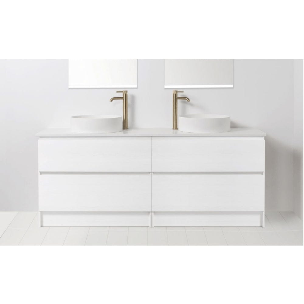 Bath & Co Vanity VCBC Soft Solid Surface 1760 Floor Vanity | 2 Basins + 4 Drawers