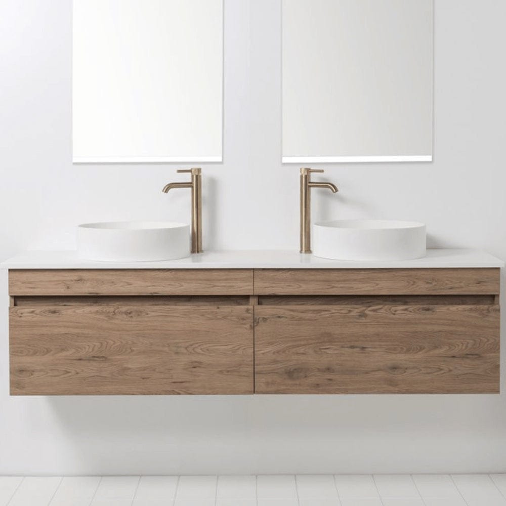 Bath & Co Vanity VCBC Soft Solid Surface 1760 Wall Vanity | 2 Basins + 2 Drawers