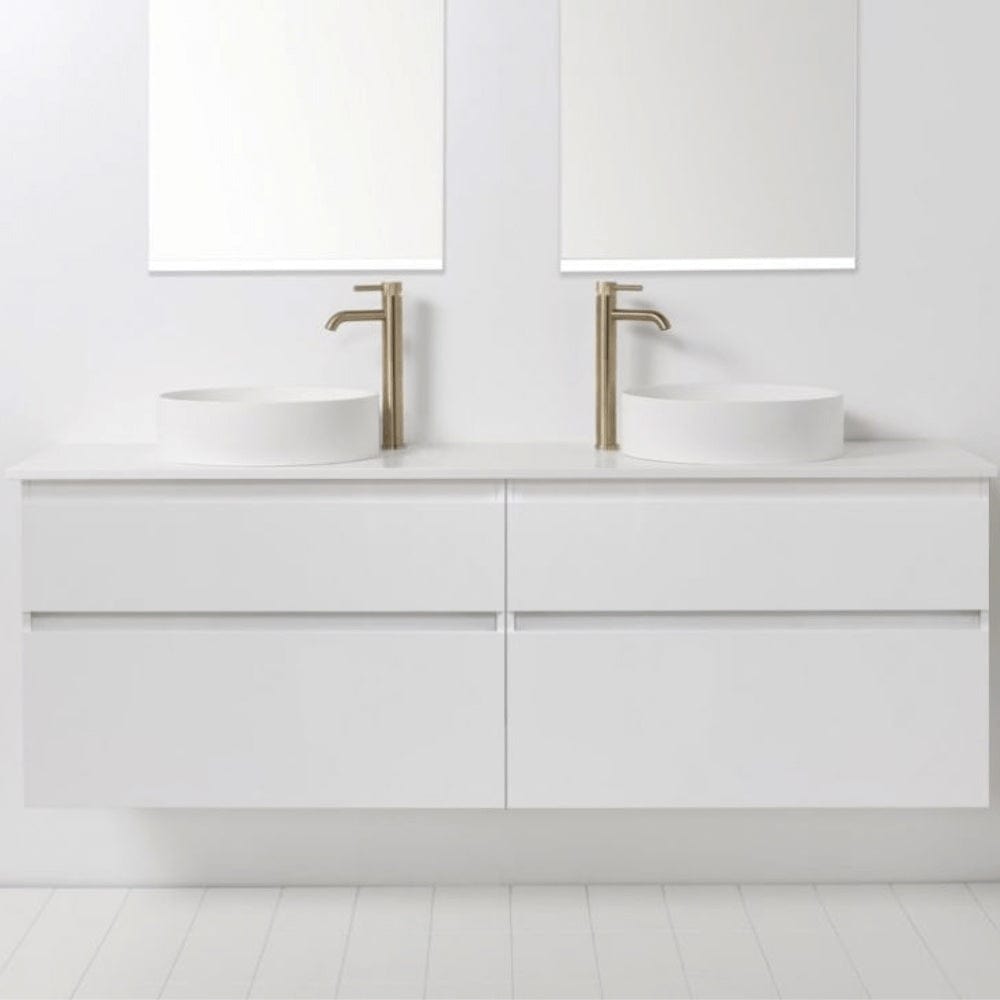 Bath Co Vanity VCBC Soft Solid Surface 1760 Wall Vanity | 2 Basins + 4 Drawers