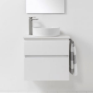 Bath & Co Vanity VCBC Soft Solid Surface 650 Wall Vanity | 1 Basin + 2 Drawers