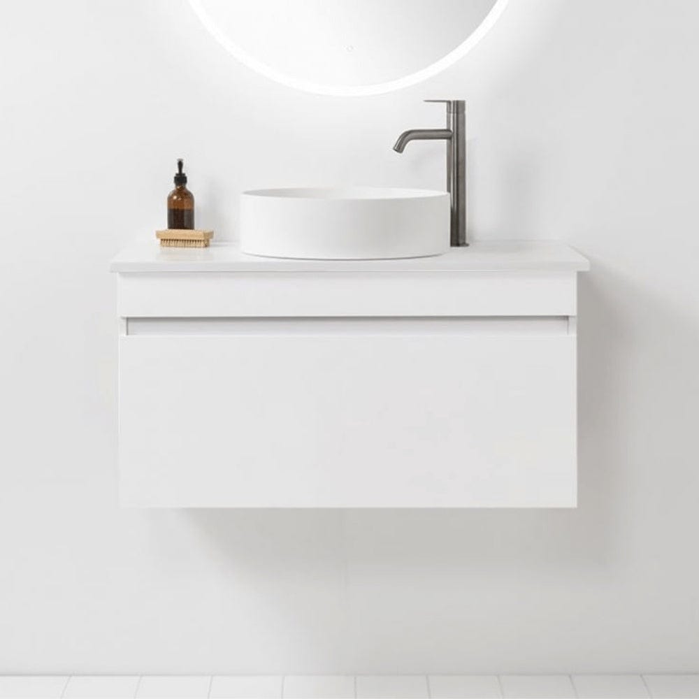 Bath Co Vanity VCBC Soft Solid Surface 900 Wall Vanity | 1 Basin + 1 Drawer