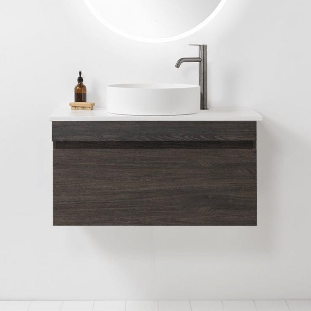 Bath & Co Vanity VCBC Soft Solid Surface 900 Wall Vanity | 1 Basin + 1 Drawer