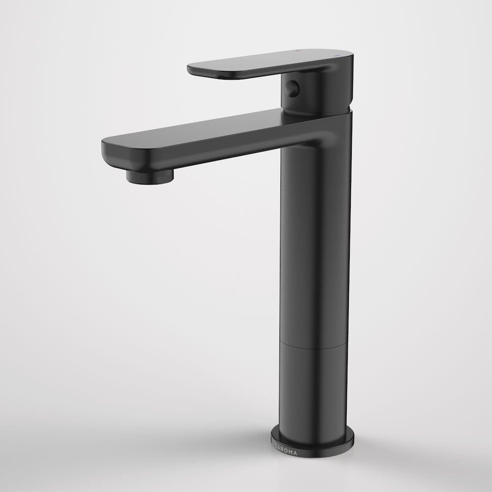 Caroma Basin Tap Caroma Luna Mid Basin Mixer | Satin Black